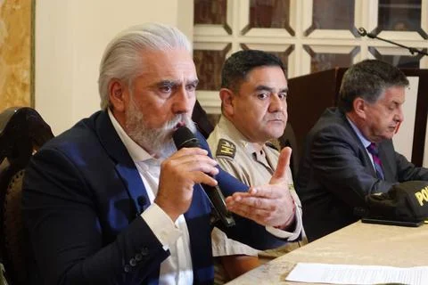   CUENCA SECURITY TABLE MEETING Cuenca,Ecuador July 31, 2024 In the Salon ... Stock Photos