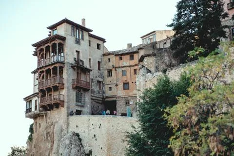 Cuenca, Spain 11 October , 2017 The famous "Hung houses" of Cuenca in Spain.  Stock Photos