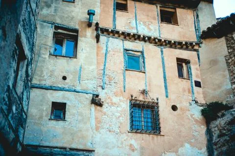 Cuenca, Spain 11 October , 2017 The famous "Hung houses" of Cuenca in Spain.  Stock Photos