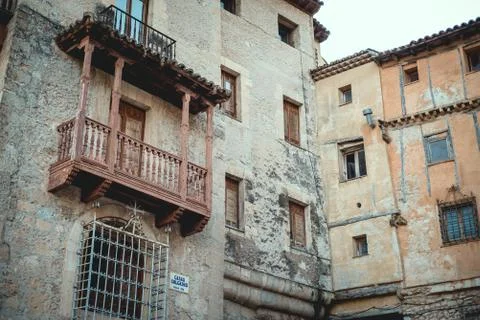 Cuenca, Spain 11 October , 2017 The famous "Hung houses" of Cuenca in Spain.  Foto stock