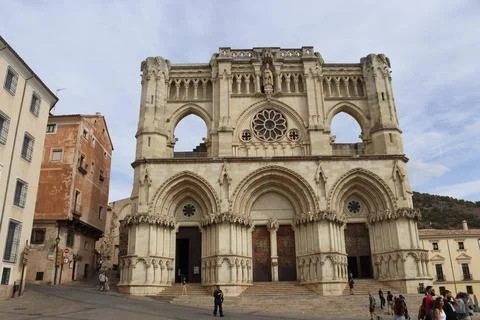 CUENCA, SPAIN - APRIL 19, 2018: view of the cathedral of Cuenca, Spain Stock Photos