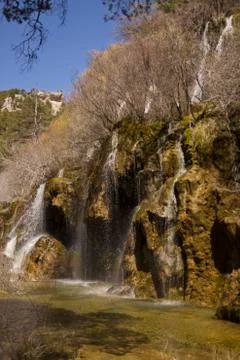 Cuervo cascade, cuenca, spain Stock Photos