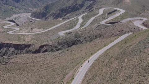 Cuesta de Lipan, High Angle Aerial View, Jujuy, Argentina Stock Footage 342283276