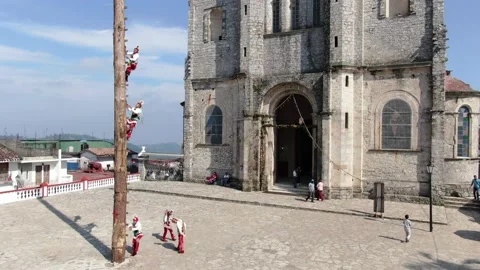 Cuetzalan dance of the flyers ceremony Stock Footage 202093316