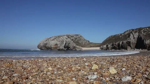 Cuevas del Mar beach in Spain Stock Footage 135678971