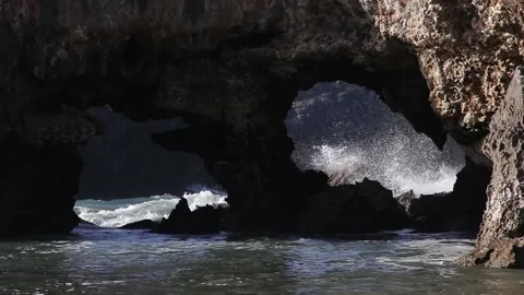 Cuevas del Mar beach in Spain Stock Footage 135679099