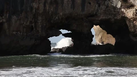 Cuevas del Mar beach in Spain Stock Footage 135679160