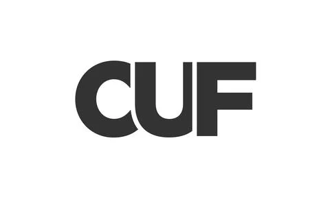 CUF logo design template with strong and modern bold text. Initial based ve.. Stock Illustration