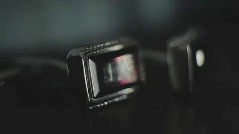 Cuff link from the shirt on a dark background Stock Footage 85318070
