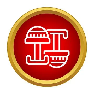 Cufflink pair icon representing elegance and formal wear Stock Illustration