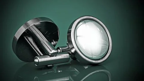 Cufflinks isolated on white background. 3D illustration Stock Illustration