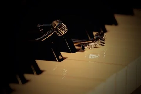 Cufflinks & Piano Keys Stock Photos