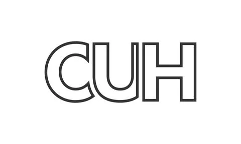 CUH logo design template with strong and modern bold text. Initial based ve.. Stock Illustration