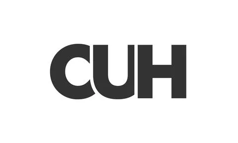 CUH logo design template with strong and modern bold text. Initial based ve.. Stock Illustration