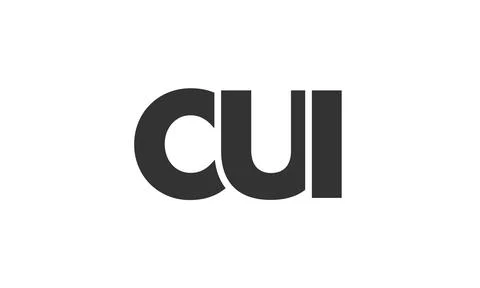 CUI logo design template with strong and modern bold text. Initial based ve.. Stock Illustration