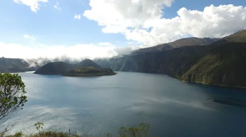 Cuicocha Lake in the Breeze Stock-Footage 67319833