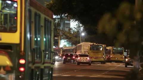 Cuidad buses Stock Footage 11852061