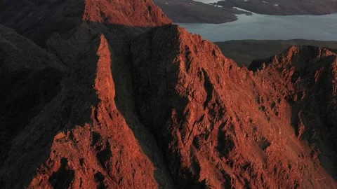 The Cuillin Ridge on the Isle of Skye at Sunset Video stock 309879426