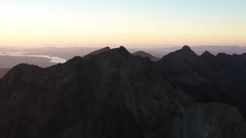 The Cuillin Ridge on the Isle of Skye at Sunset Video stock 309879436