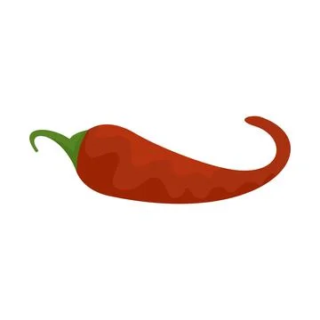 Cuisine chili pepper icon flat isolated vector Stock Illustration