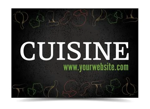 Cuisine concept website banner vector Stock Illustration