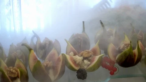 Cuisine Culinary Buffet Dinner Catering Dining Food Celebration Party Concept Stock Footage 113067947