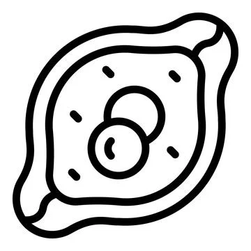 Cuisine khachapuri icon outline vector. Food bread Stock Illustration