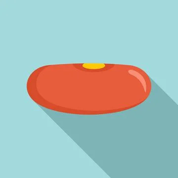 Cuisine kidney bean icon, flat style Illustrazione stock