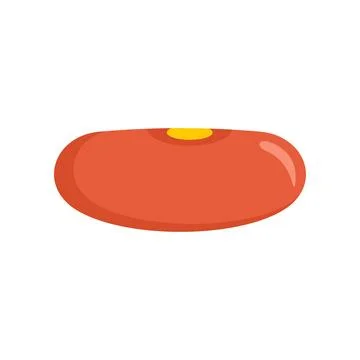 Cuisine kidney bean icon flat isolated Stock Illustration