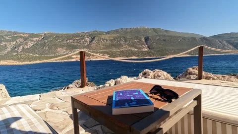 Cukurbag, Kas, Turkey - August 29, 2026 Wind blowing book pages Stock Footage 344879465