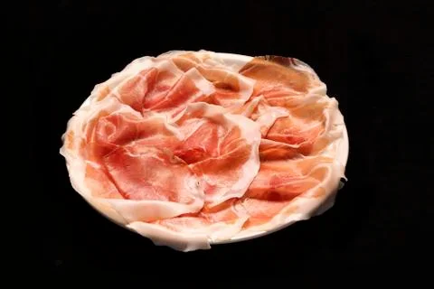 Culatello cut dish Stock Photos