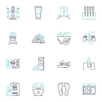 Culinary arts linear icons set. Food, Cuisine, Flavor, Restaurant, Cooking Stock Illustration