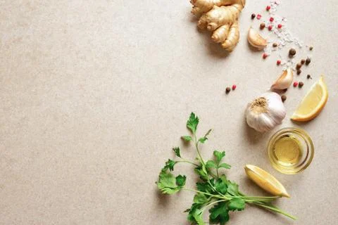 Culinary background with a space for a text Stock Photos