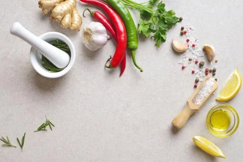 Culinary background with a space for a text Stock Photos
