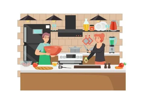 Culinary blog, vector flat style design illustration Stock Illustration