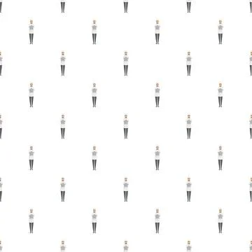 Culinary chef character cooking white seamless pattern 스톡 일러스트