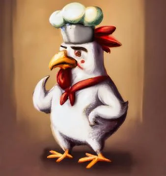 Culinary chicken master chef restaurant logo concept Stock Illustration