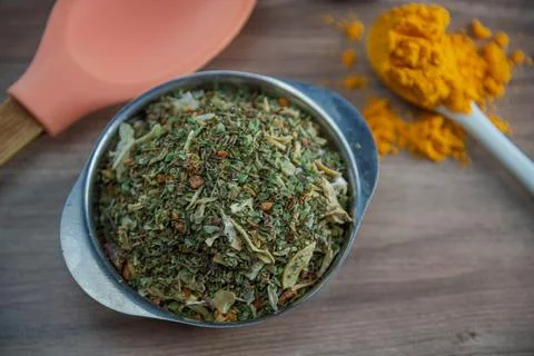 Culinary condiment based on ground oregano Stock Photos