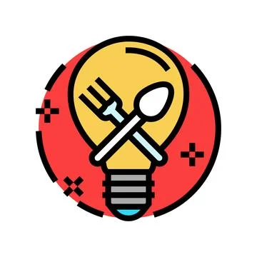 Culinary creativity restaurant chef color icon vector illustration Stock Illustration