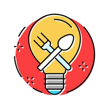 Culinary creativity restaurant chef color icon vector illustration Stock Illustration