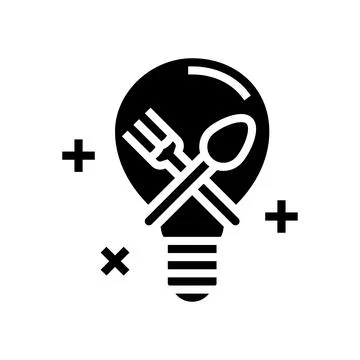 Culinary creativity restaurant chef glyph icon vector illustration Stock Illustration