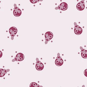 Culinary creativity restaurant chef glyph seamless pattern Stock Illustration
