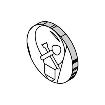 Culinary creativity restaurant chef isometric icon vector illustration Stock Illustration