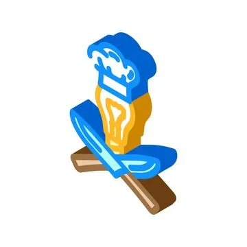 Culinary creativity restaurant chef isometric icon vector illustration Stock Illustration