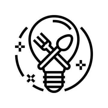 Culinary creativity restaurant chef line icon vector illustration Stock Illustration