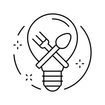 Culinary creativity restaurant chef line icon vector illustration Stock Illustration