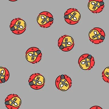 Culinary creativity restaurant chef vector seamless pattern Stock Illustration