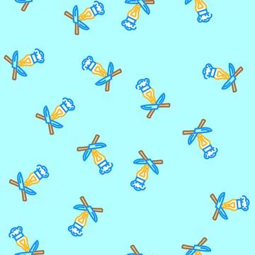 Culinary creativity restaurant chef vector seamless pattern Stock Illustration