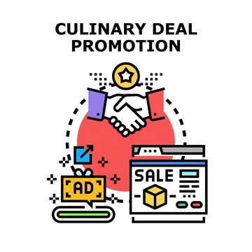 Culinary deal promotion concept vector illustration Stock Illustration