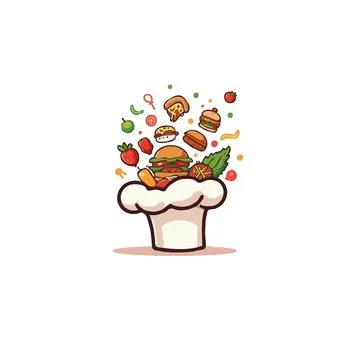 Culinary delight an artistic showcase of fast food imagination food explosi.. Stock Illustration